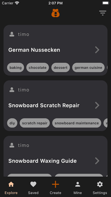 Your recipe library in Quokkit